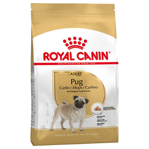 Royal Canin Pug Adult - Пълноценна храна за израснали кучета от породата Мопс 1.5 кг