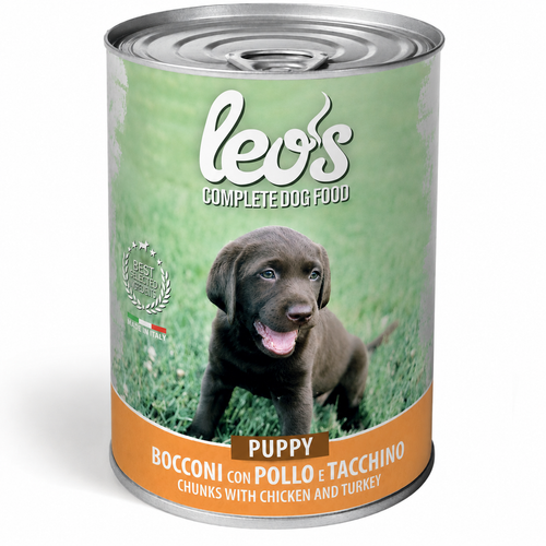 Leo's Puppy with Chicken - Хапки в сос за подрастващи кучета с пилешко 415 гр