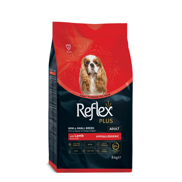 Reflex Plus Adult Small Breeds with Lamb - Пълноценна храна за кучета от дребни породи с агнешко 8 кг