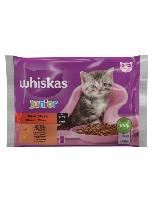Whiskas Pouch in Gravy - Паучове за котки в сос 4x85гр
