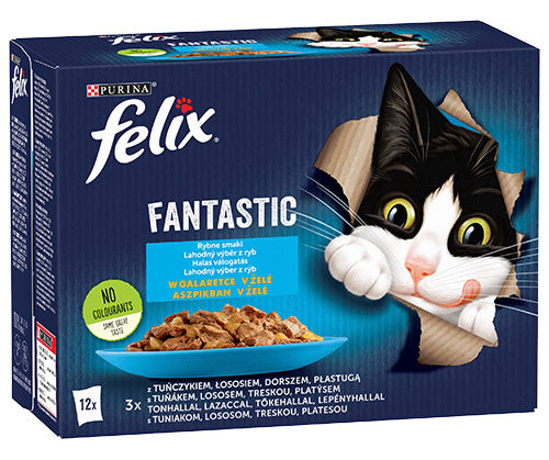 FELIX Fantastic - рибни вкусове с късчета месо 12x85g