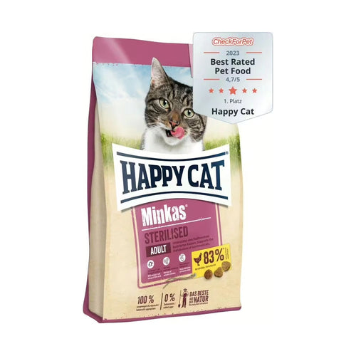 Minkas Sterilised with Poultry - Пълноценна храна за кастрирани котки с птиче месо 10кг