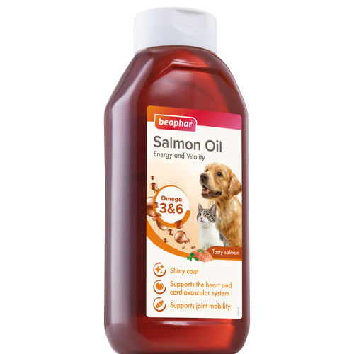 Beaphar Salmon Oil – Натурално масло от сьомга за кучета и котки 430 мл