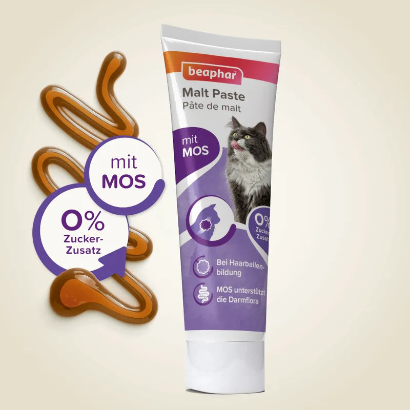 Beaphar Duo Malt Paste - Малцова паста против космени топки за котки 100 гр