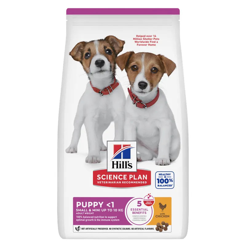 Hill's Science Plan Puppy Small Breeds with Chicken - Пълноценна храна за подрастващи кучета от дребни породи с пилешко 6 кг