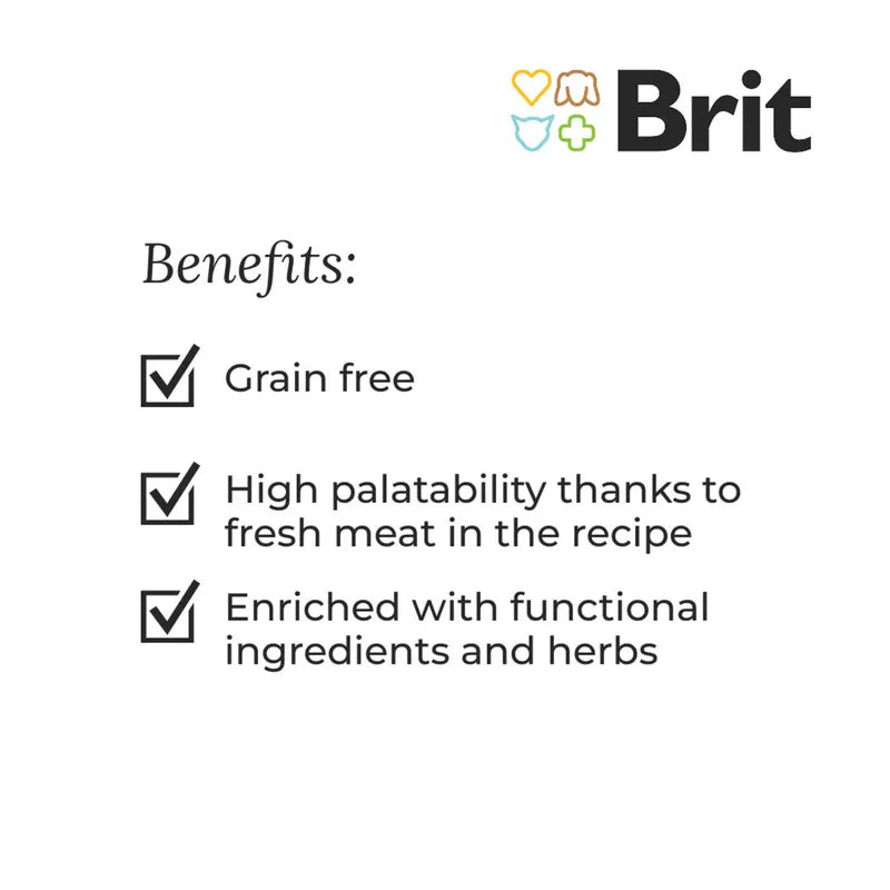 Brit Care Grain-Free Sterilized Weight Control - Пълноценна храна за кастрирани котки с патешко и пуешко 7 кг
