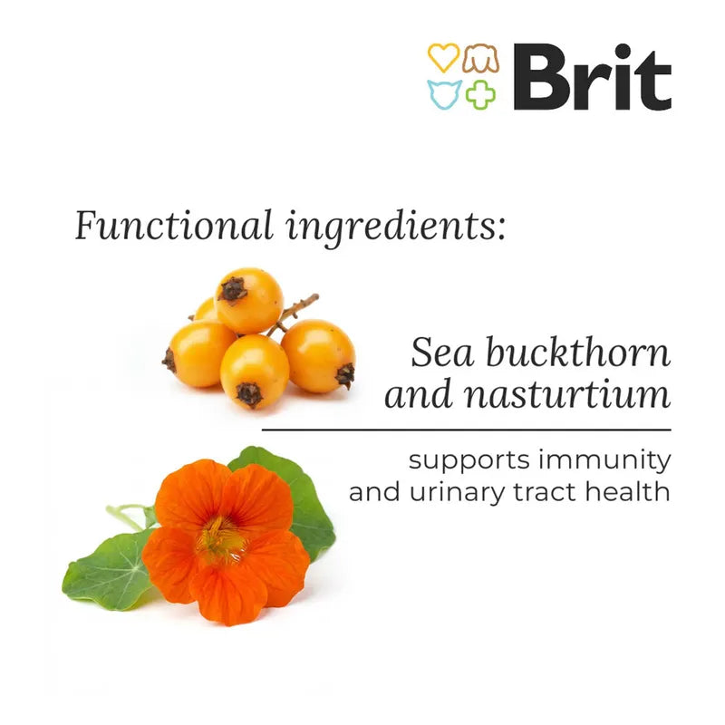 Brit Care Grain-Free Sterilized Weight Control - Пълноценна храна за кастрирани котки с патешко и пуешко 7 кг