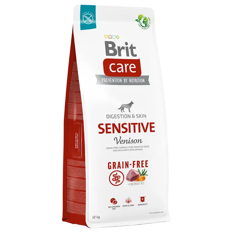 Brit Care Adult All size Sensitive with Venison - Пълноценна храна за чувствителни кучета от всички породи с еленско 12 кг