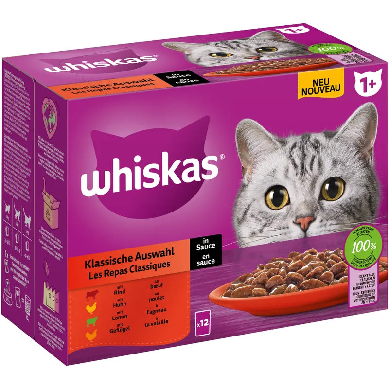Whiskas Classic meals - Класически ястия в сос 12x85 г