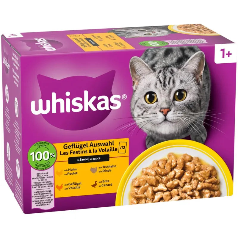 Whiskas Poultry Feasts - Наслади от птиче в желе 12x85 г