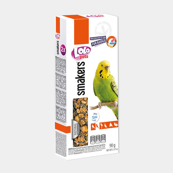 Lolo Pets Smakers for Budgie - Крекери за оперение на вълнисти папагали 2 бр/90 гр