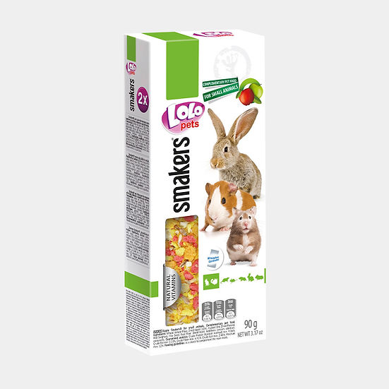 Lolo Pets Smakers for Small rodents - Крекери с различни вкусове за гризачи 2 бр/90 гр