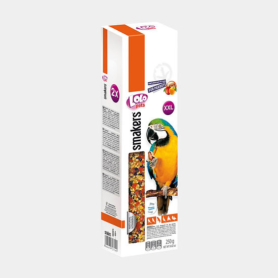 Lolo Pets Smakers for Parrots - Крекери за едри папагали с плодове и ядки 2 бр/250 гр
