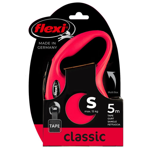 Flexi New Classic S Tape - Автоматичен повод-рулетка с лента 5 метра,до 15 кг