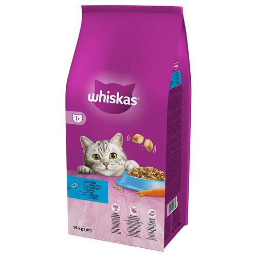 WHISKAS with Tuna - Суха храна за котки с риба тон 14кг