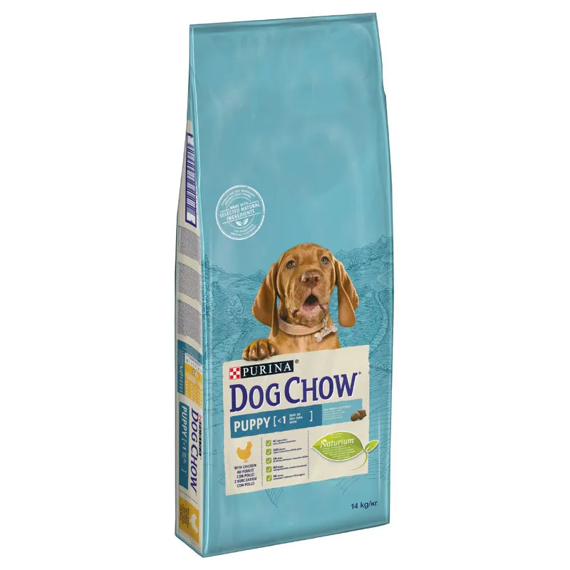 Dog Chow Puppy with Chicken - Пълноценна храна за подрастващи кучета с пилешко 14 кг