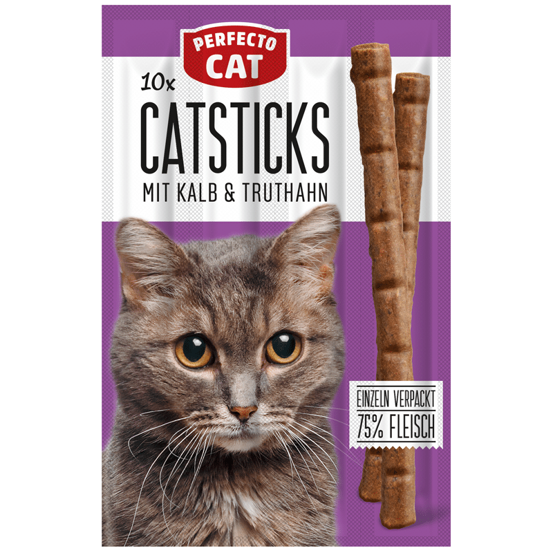 Perfecto Cat - Саламени пръчици с различни вкусове 50 гр