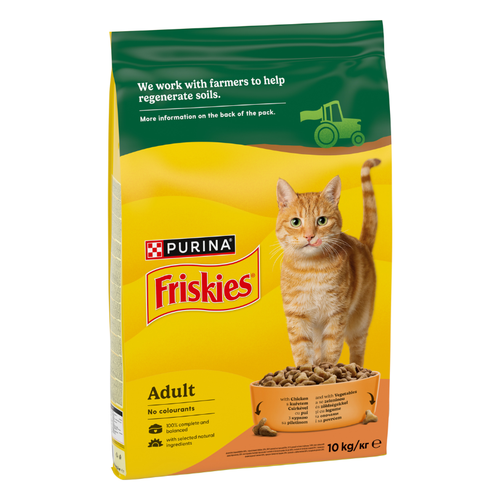 Friskies Adult with Chicken - Суха храна за котки над 12 месечна възраст с пилешко 10кг