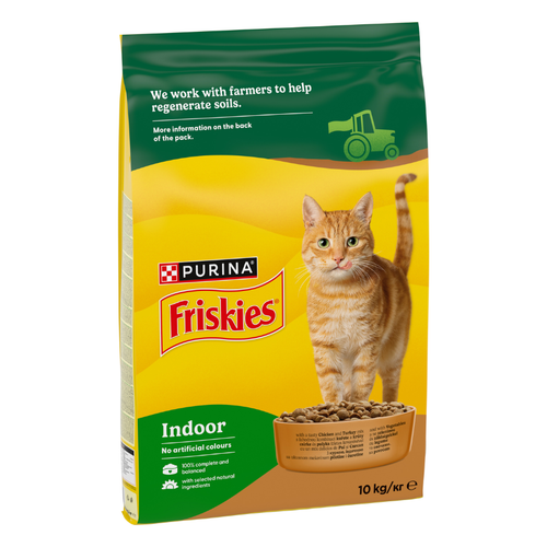 Friskies Indoor with Turkey - Суха храна за домашни котки над 12 месечна възраст с пуешко 10кг
