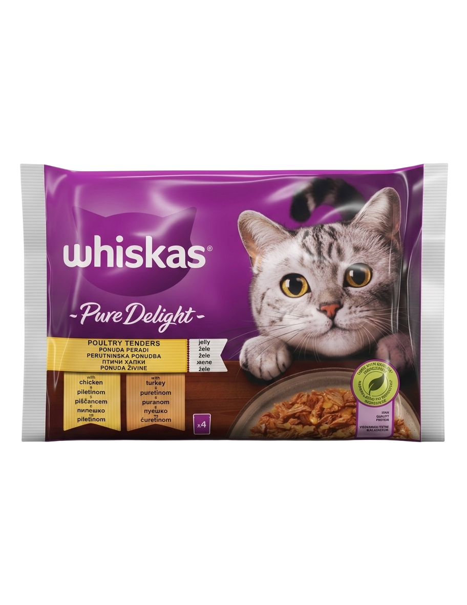 Whiskas Pouch in Jelly - Паучове за котки в желе 4x85гр
