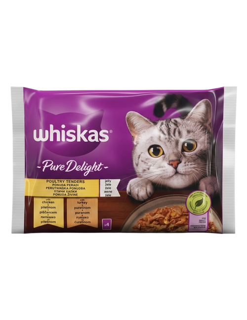 Whiskas Pouch in Jelly - Паучове за котки в желе 4x85гр