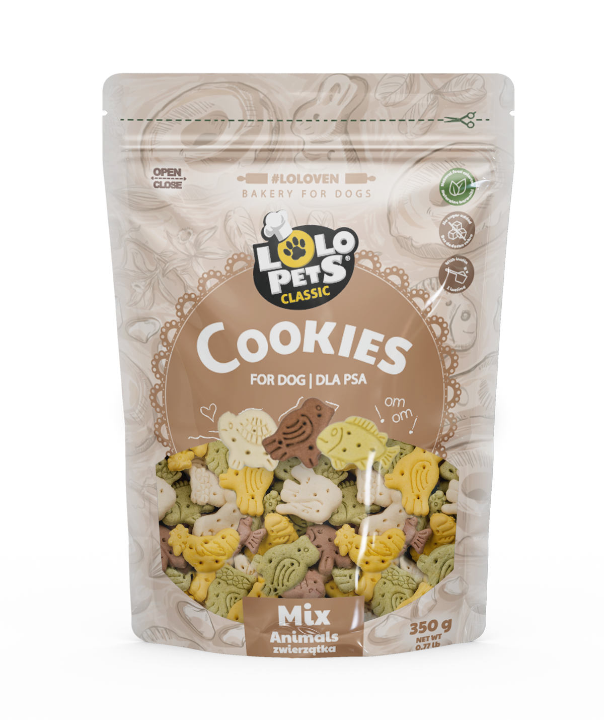Lolo Pets Cookies - Бисквитки за кучета 350 гр