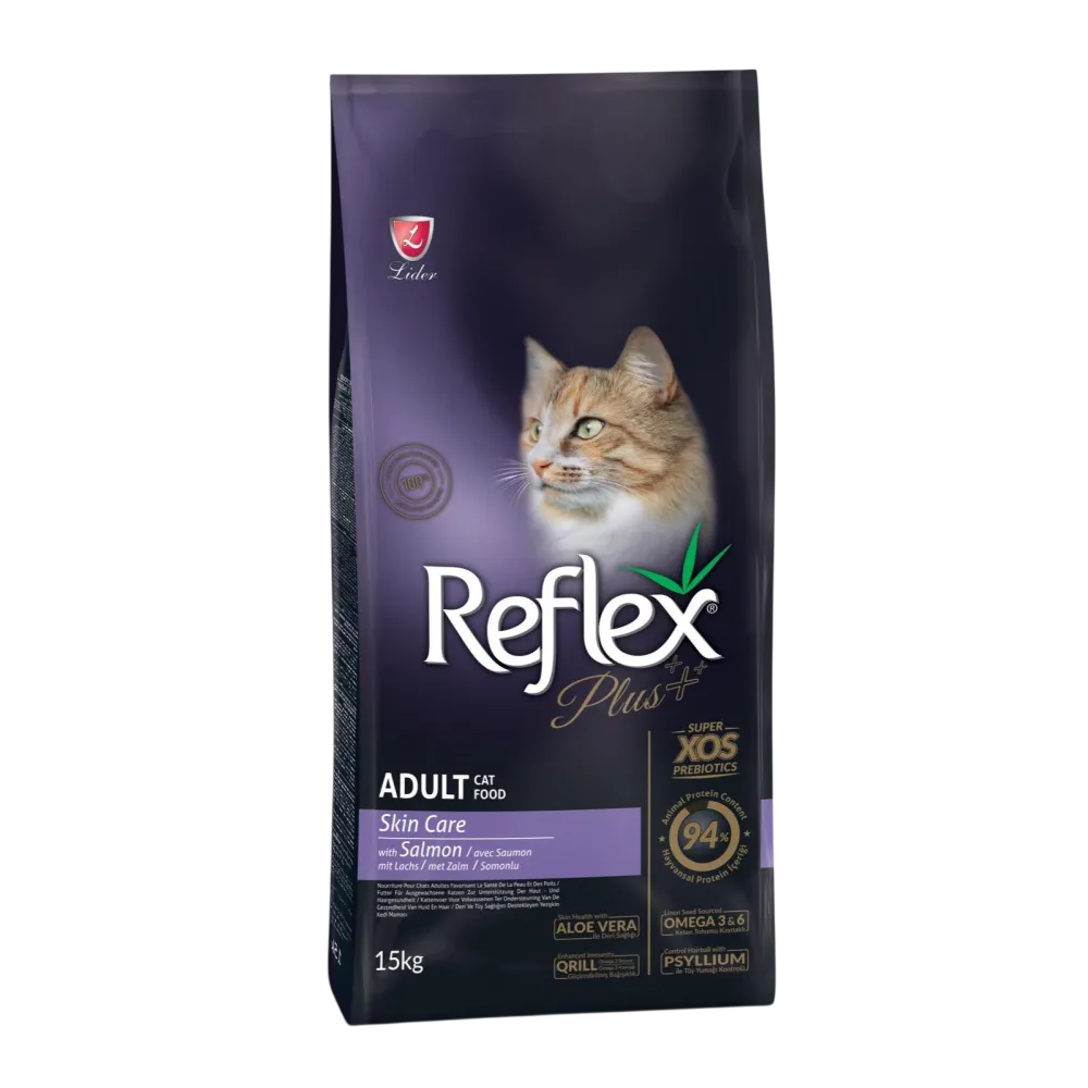 Reflex Plus Skin Care with Salmon - Пълноценна храна за котки с грижа за кожата със сьомга 15 кг
