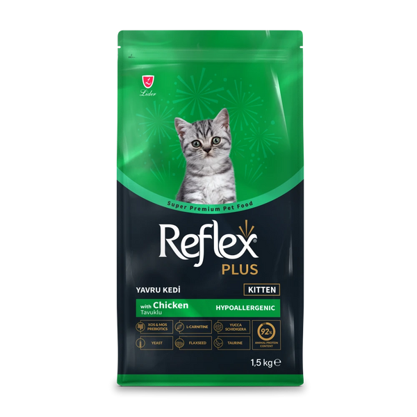 Reflex Plus Kitten with Chicken - Пълноценна храна за подрастващи котки с пилешко месо 1.5 кг