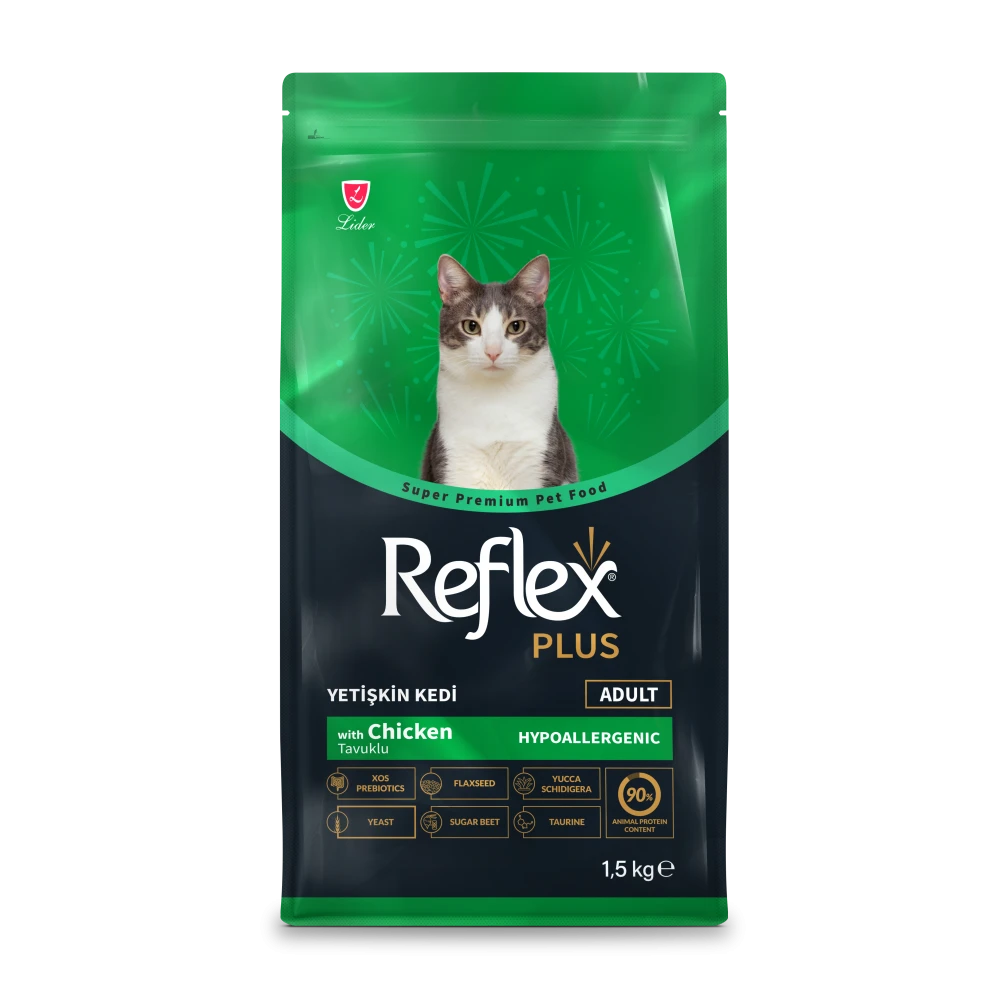 Reflex Plus Adult Cat with Chicken - Пълноценна храна за котки с пилешко 1.5 кг
