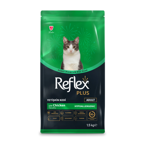 Reflex Plus Adult Cat with Chicken - Пълноценна храна за котки с пилешко 1.5 кг