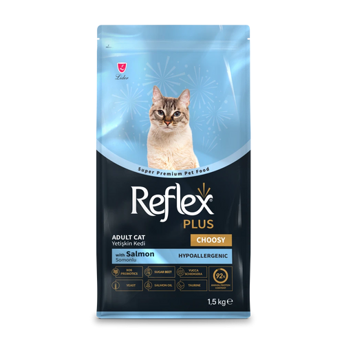 Reflex Plus Choosy with Salmon - Пълноценна храна за котки с капризен стомах 1.5 кг