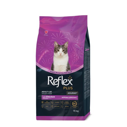 Reflex Plus Gourmet with Chicken - Пълноценна храна за котки с пилешко месо 15кг