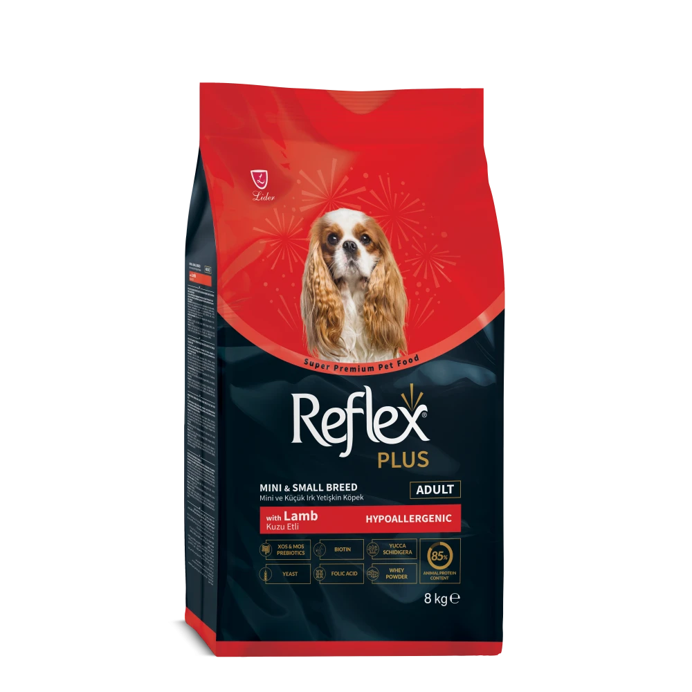 Reflex Plus Adult Small Breeds with Lamb - Пълноценна храна за кучета от дребни породи с агнешко 8 кг