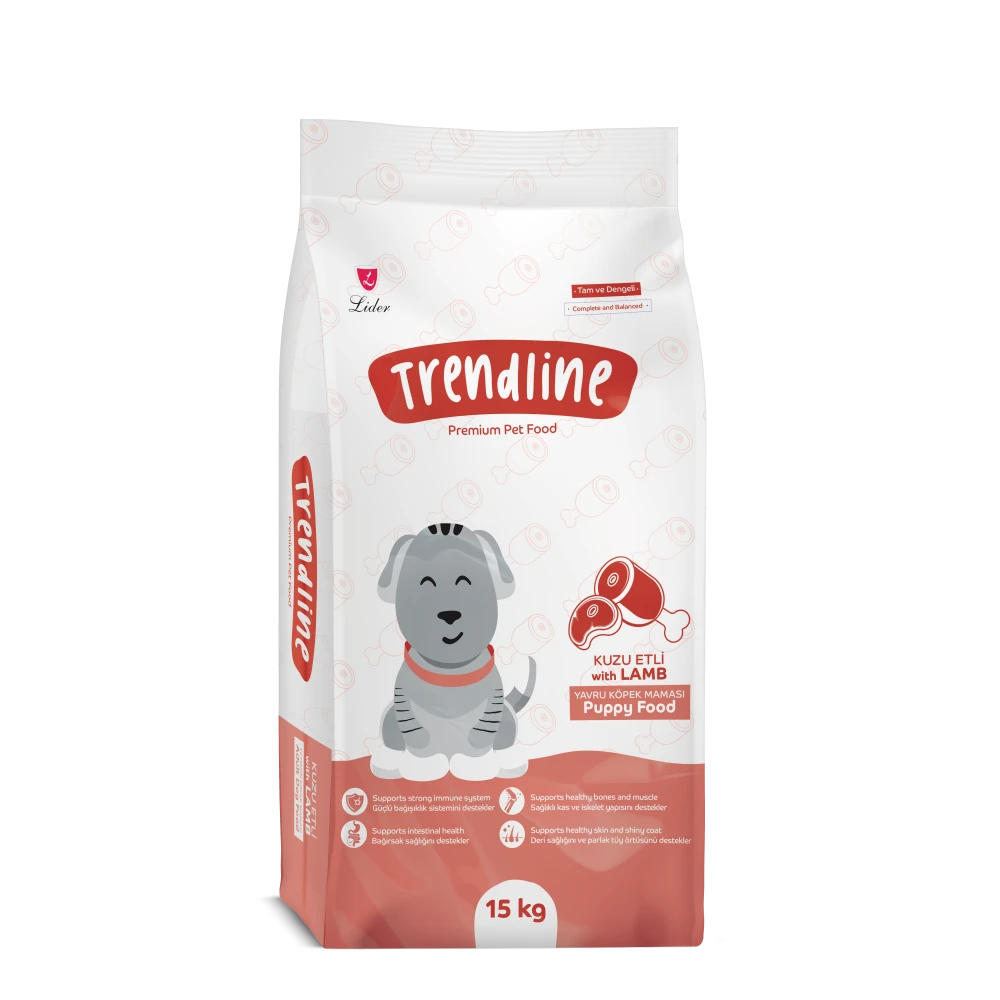 Trendline Puppy with Lamb - Пълноценна храна за подрастващи кучета с агнешко 15 кг