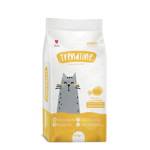 Trendline Adult Cat Food with Chicken - Пълноценна храна за котки с пилешко 15 кг