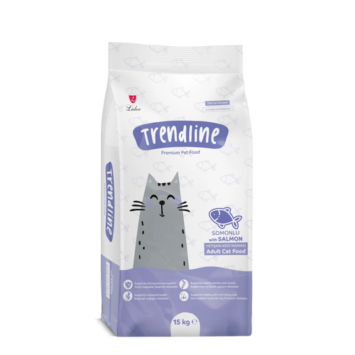 Trendline Adult Cat Food with Salmon - Пълноценна храна за котки със сьомга 15 кг