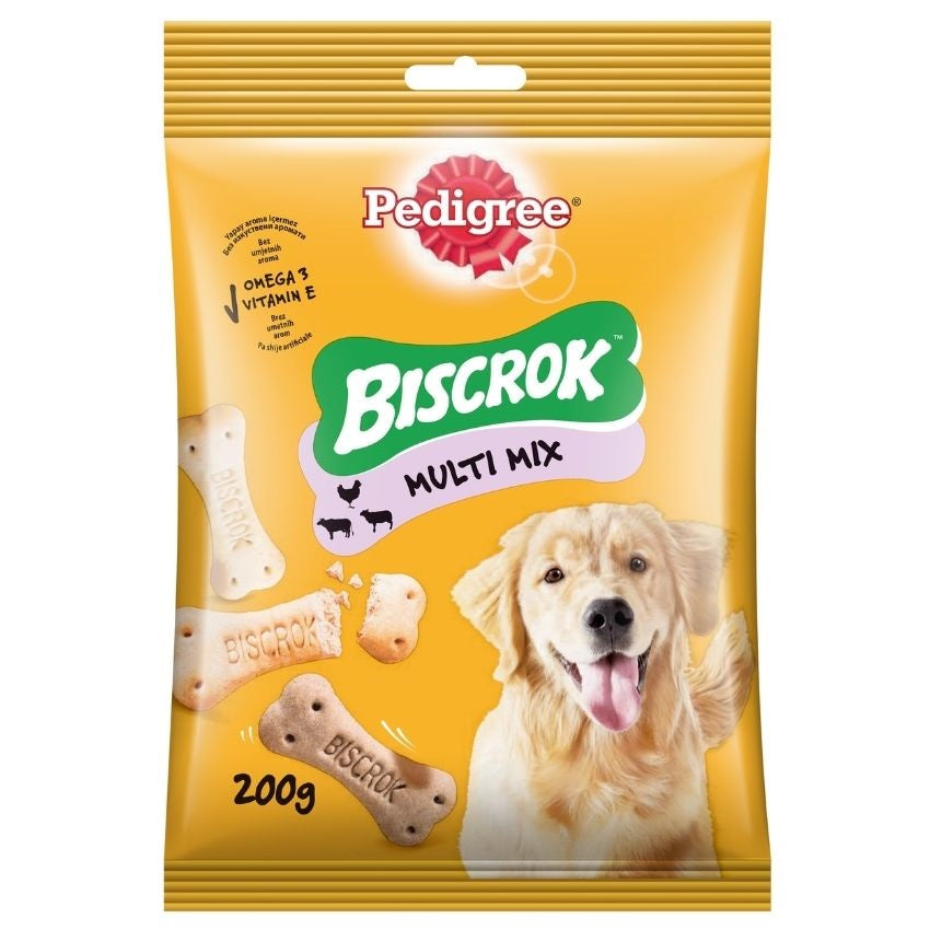 Pedigree Biscrok - Лакомство за кучета с 3 различни вкуса 200 гр
