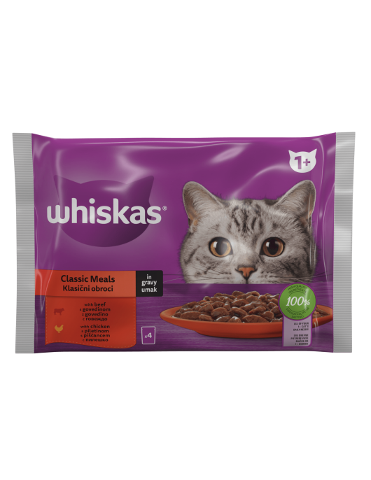 Whiskas Pouch in Gravy - Паучове за котки в сос 4x85гр