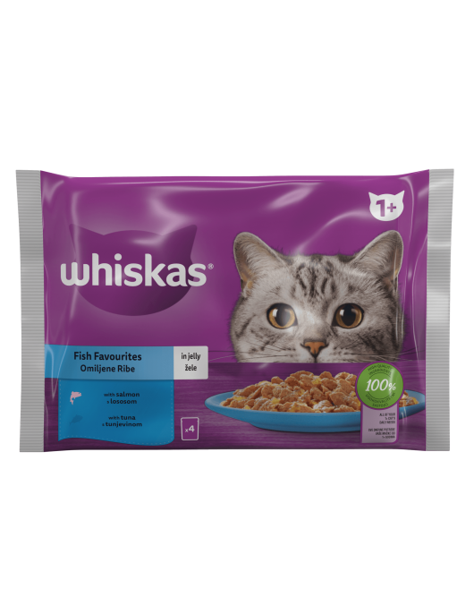 Whiskas Pouch in Jelly - Паучове за котки в желе 4x85гр