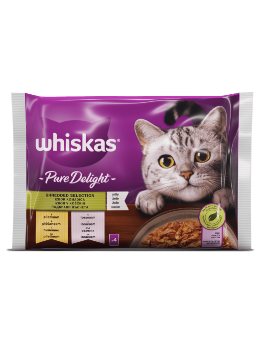 Whiskas Pouch in Jelly - Паучове за котки в желе 4x85гр
