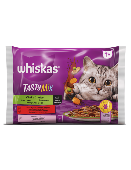 Whiskas Pouch in Gravy - Паучове за котки в сос 4x85гр