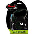Flexi Black Design M Cord - Автоматичен повод-рулетка с корда 5 метра,до 20 кг