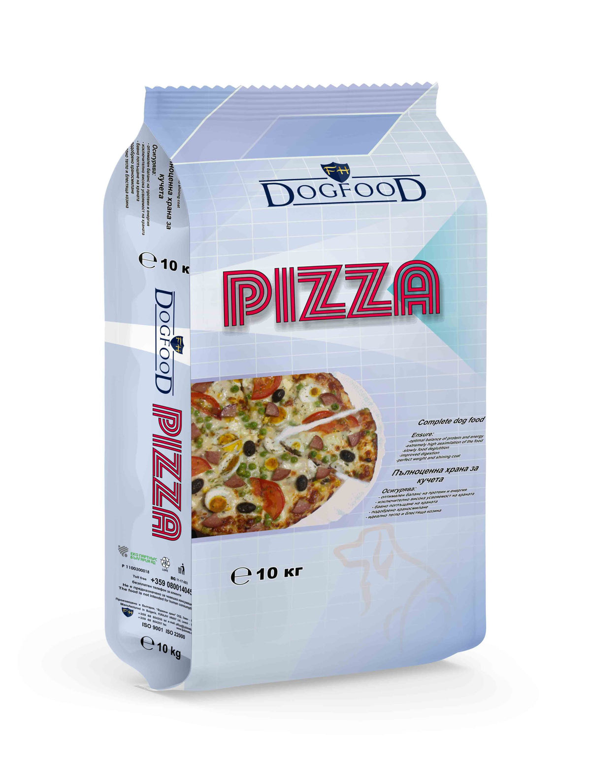 Ljubimetz Pizza - Пълноценна храна за кучета с птиче месо 10 кг