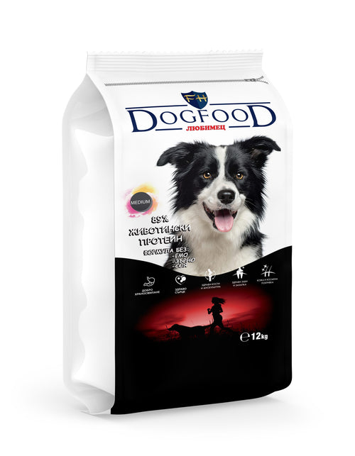 Ljubimetz Premium Dog Food Medium - Пълноценна храна за кучета с говеждо,свинско и риба с картофи 12 кг