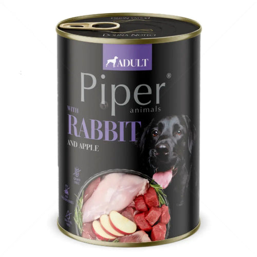 Piper with Rabbit&Apple - Пълноценна храна за кучета от всички породи със заешко и ябълки 400 гр