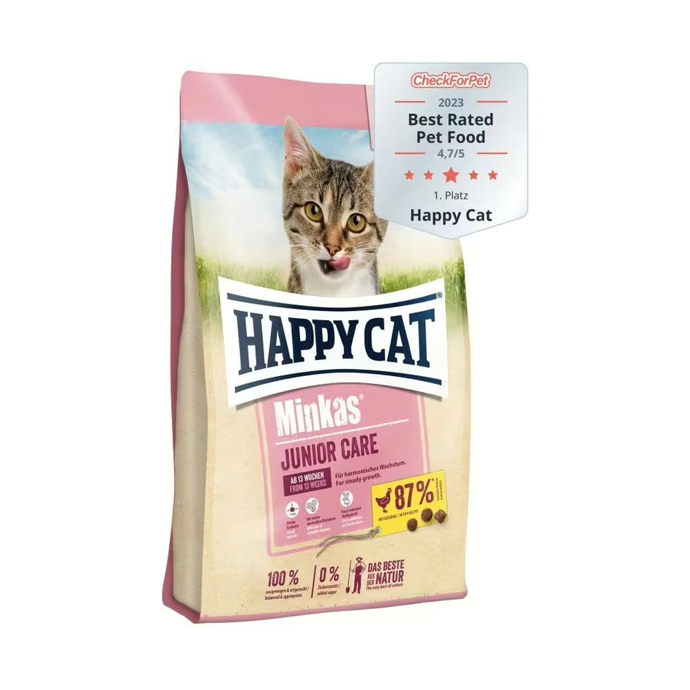 Minkas Junior Care with Poultry - Пълноценна храна за подрастващи котки с птиче месо 10кг