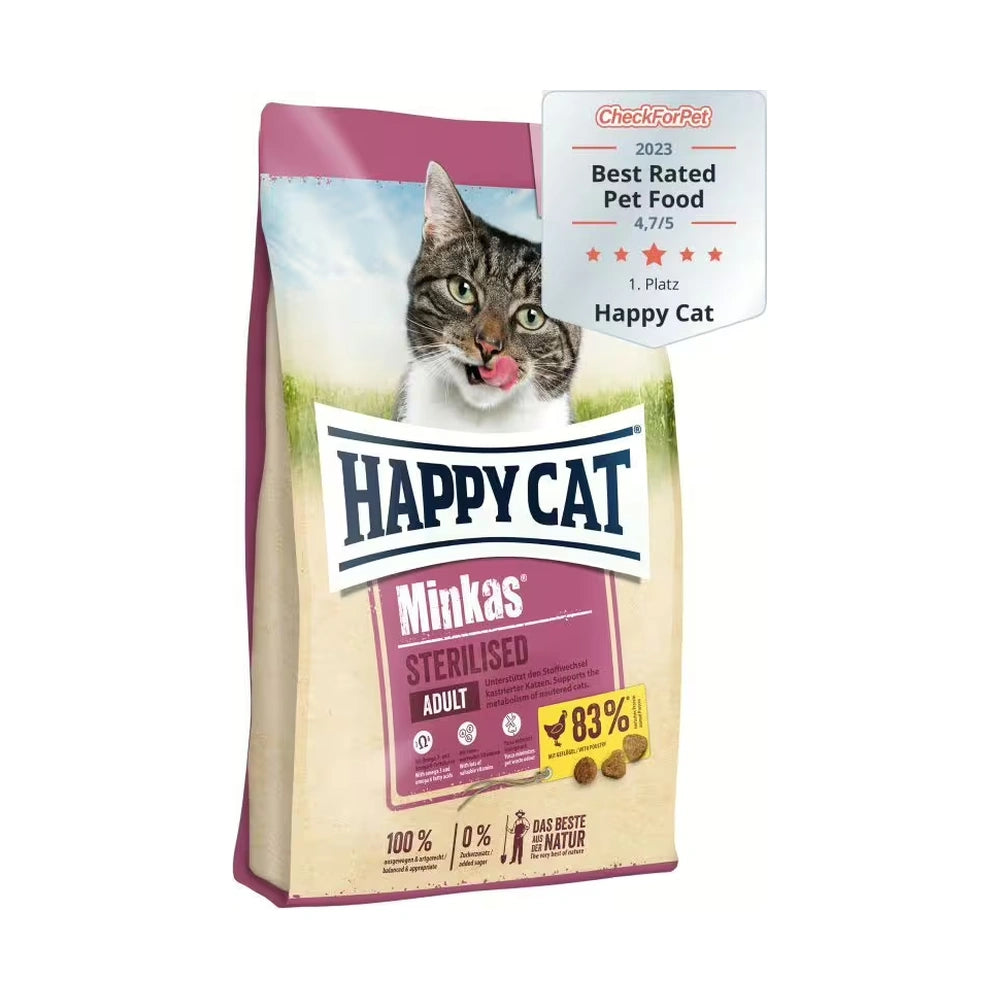 Minkas Sterilised with Poultry - Пълноценна храна за кастрирани котки с птиче месо 10кг