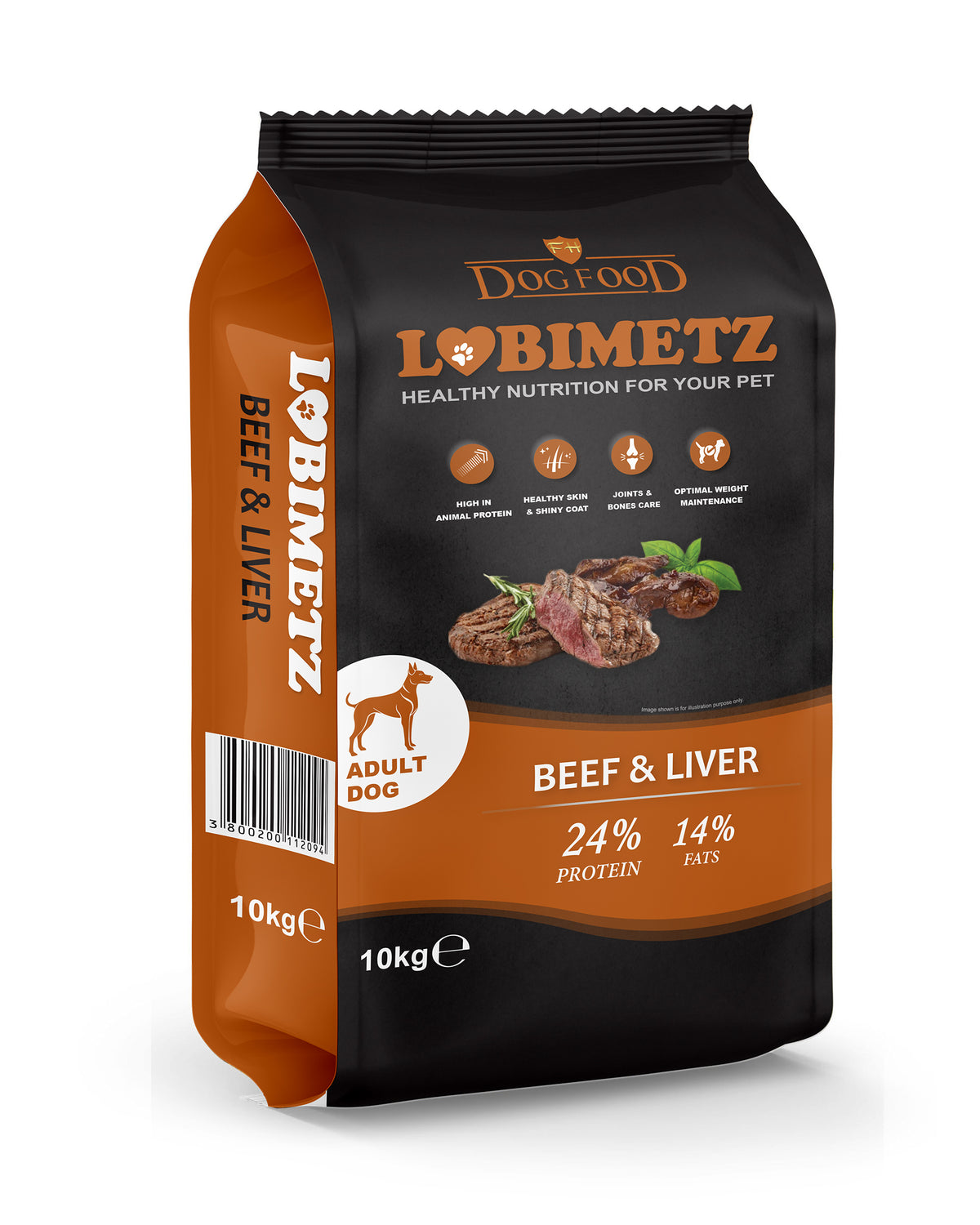 Ljubimetz Beef&Liver - Пълноценна храна за кучета с говеждо и черен дроб 10 кг