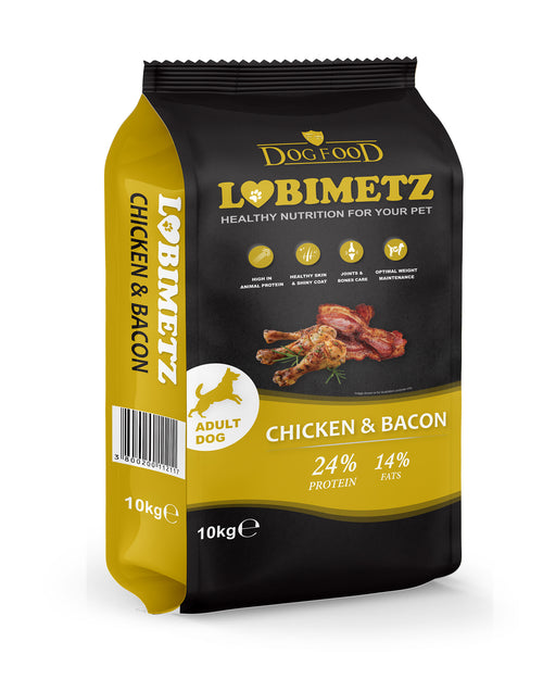 Ljubimetz Chicken&Bacon - Пълноценна храна за кучета с пилешко и бекон 10 кг