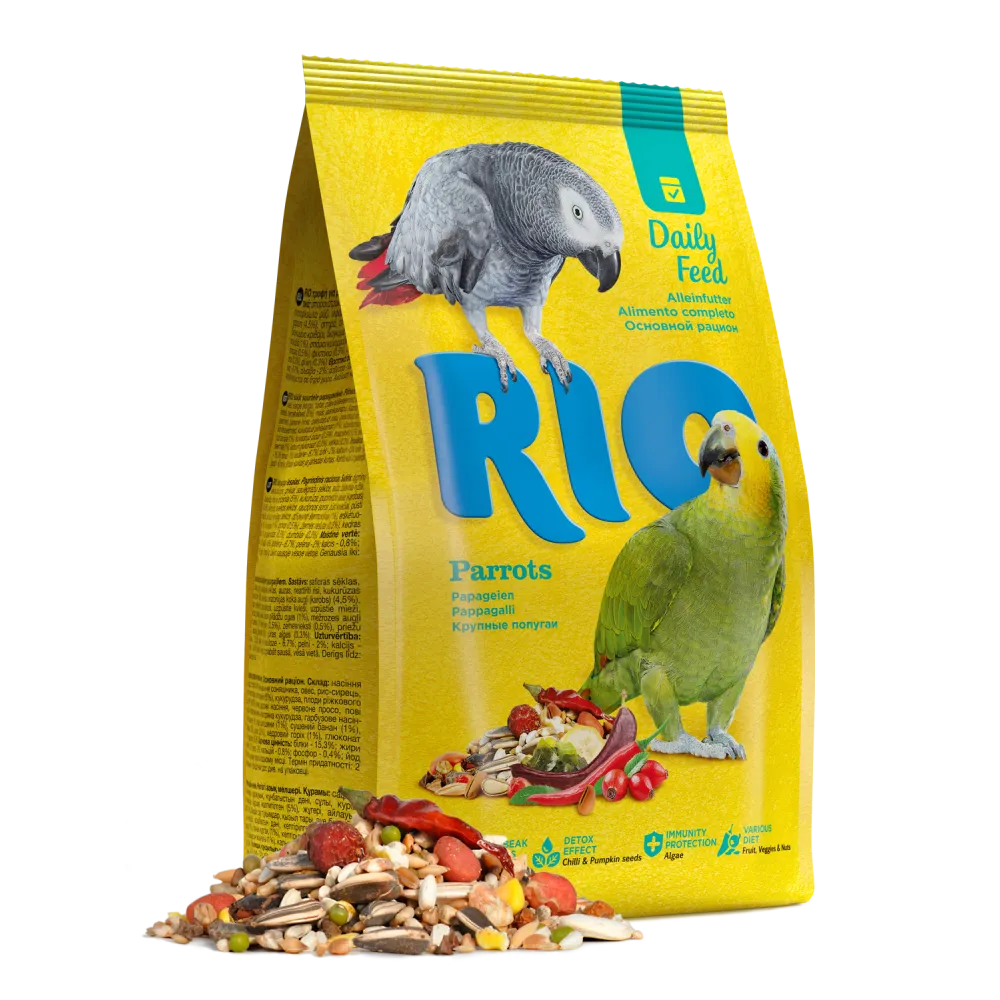 RIO Daily feed for parrots - Пълноценна ежедневна храна за големи папагали 1 кг